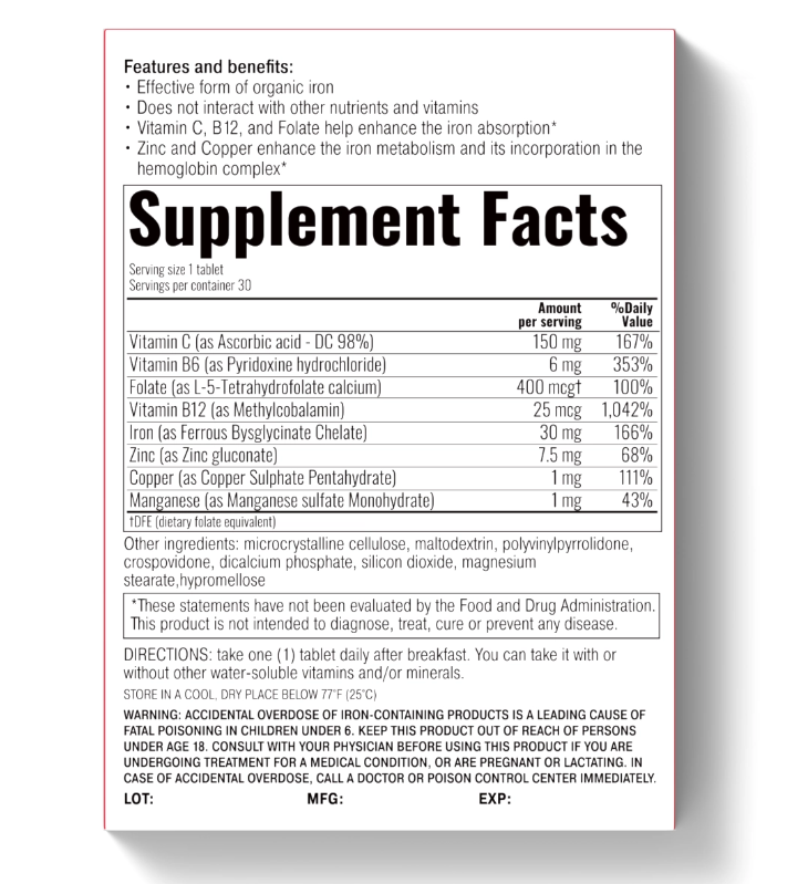 Synevit Ferrofect Eisenpräparat - 30 Tabletten