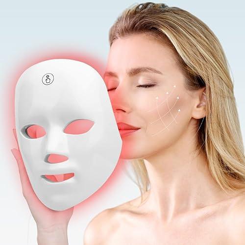 LED Gesichts- & Halsmaske – 7-Farb Lichttherapie für Anti-Aging & Hautstraffung