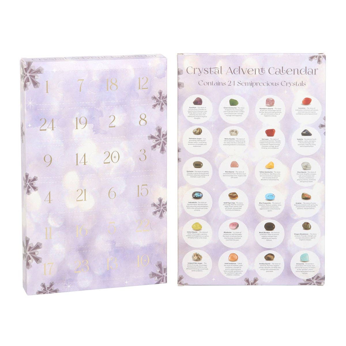 24-tägiger Weihnachts-Adventskalender mit Heilsteinen