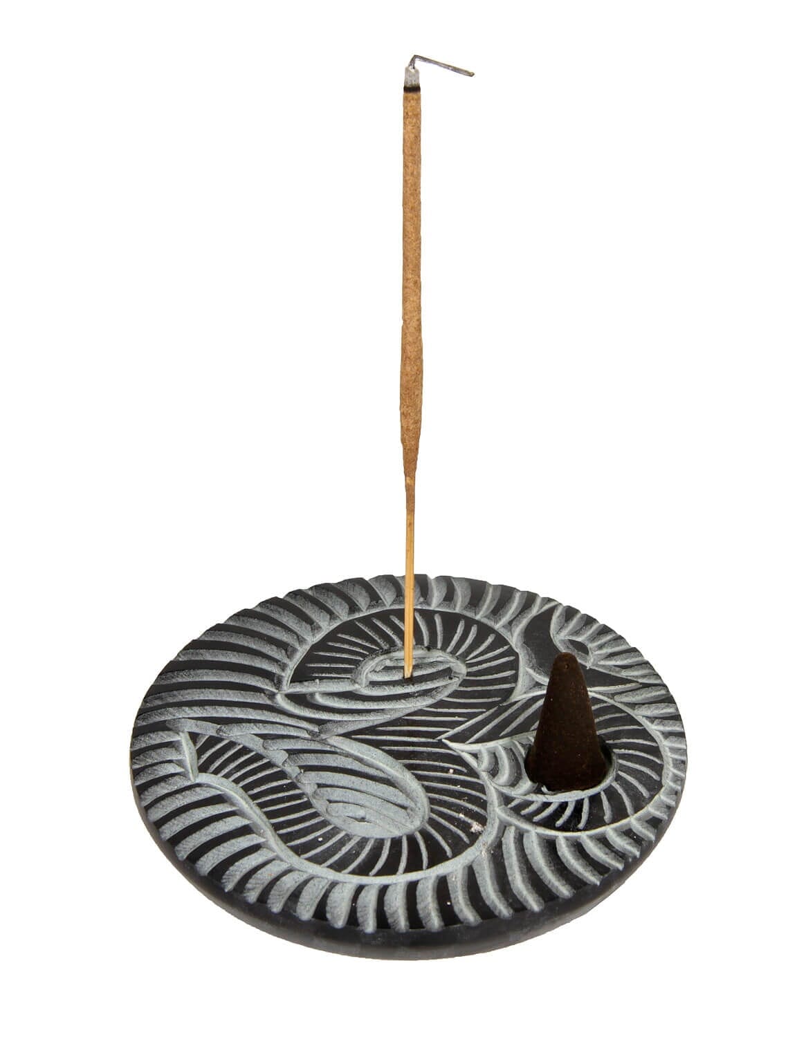 Räucherstäbchen- und Weihrauchhalter Om Speckstein