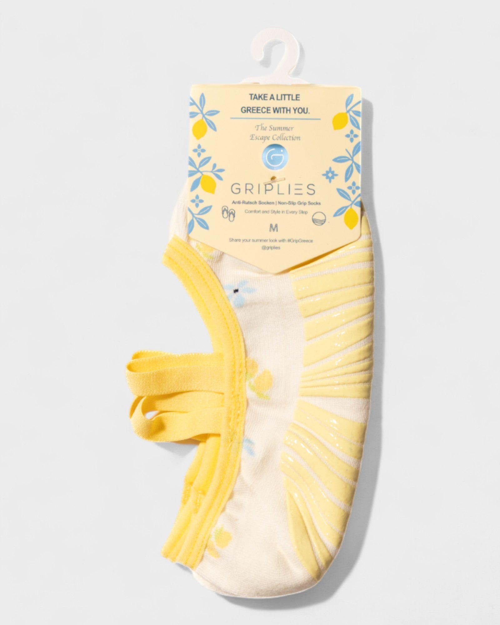 Unterseite von Pilates Socken mit Silikon Grip Sohle für rutschfesten Halt