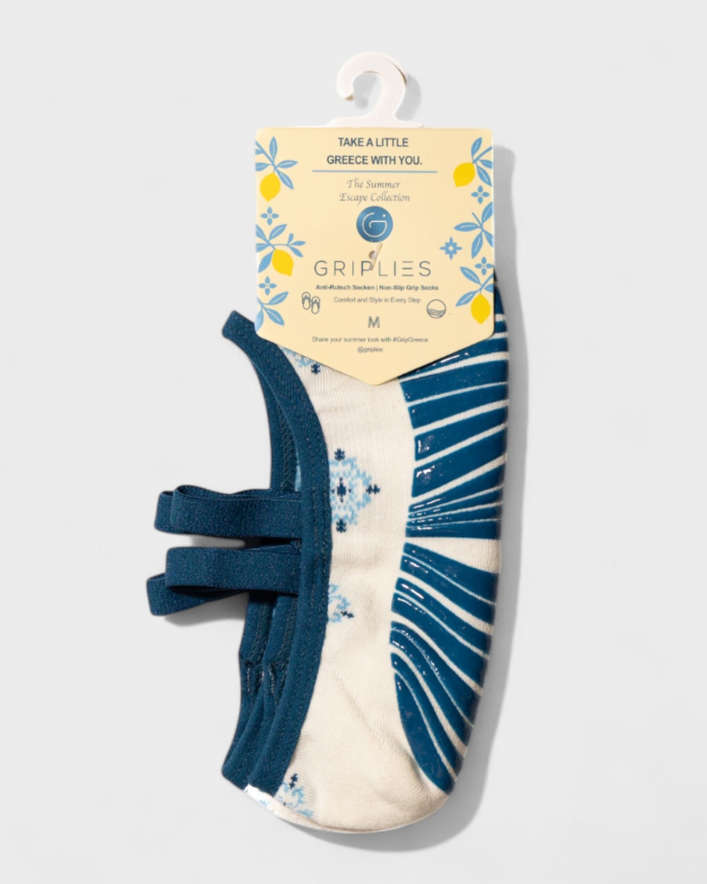 Detail der rutschfesten Silikonsohle von Pilates Socken mit Grip für sicheren Stand