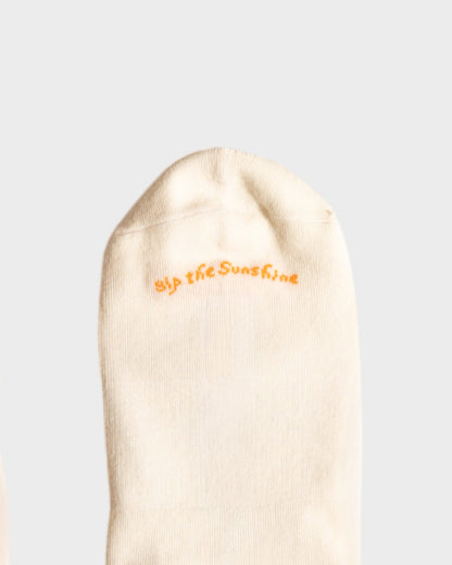 Aperol Sunset Sips Mid-Crew Grip Socken für Pilates, Yoga und Barre