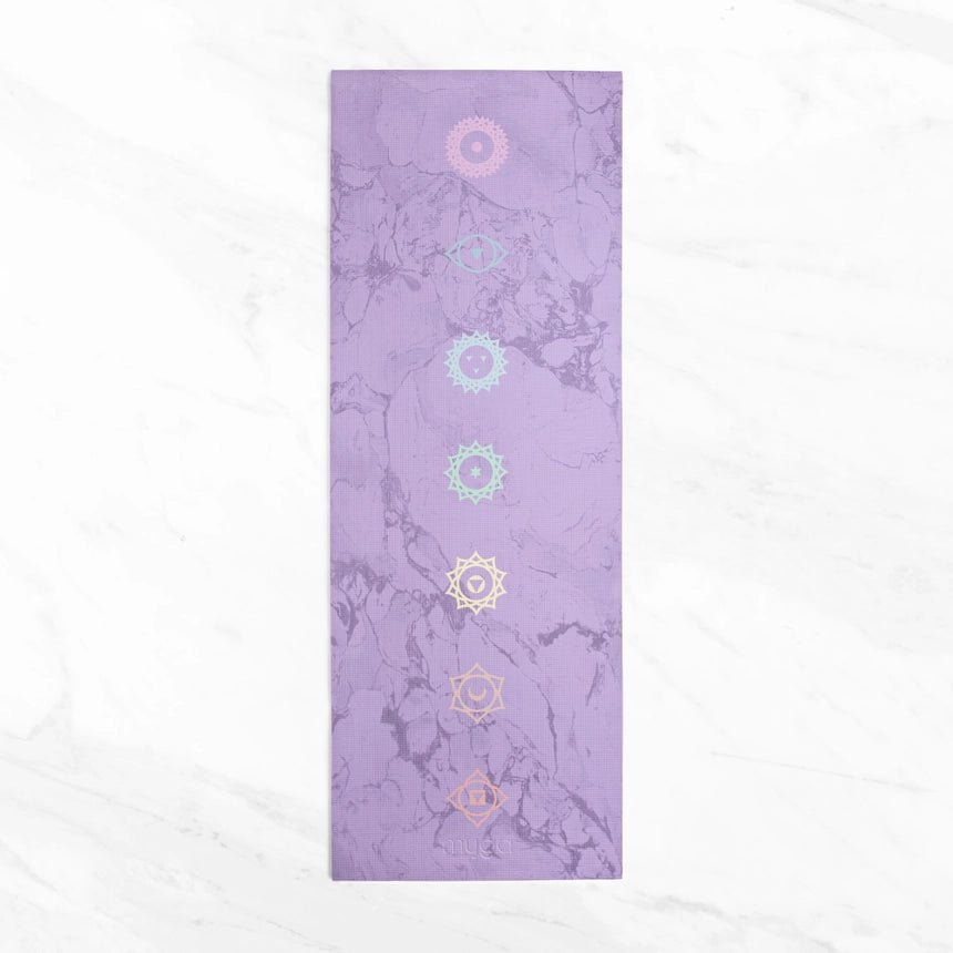 Myga Yoga Starter-Set Chakra mit Yogagurt für Dehnübungen