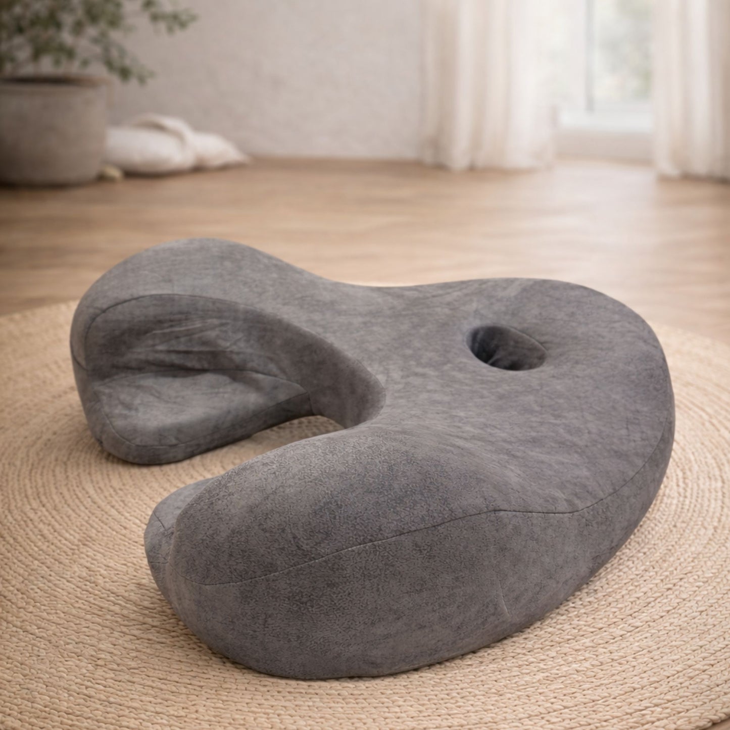 Écalutier Meditationskissen U-Form zur Entlastung von Hüfte und Knien