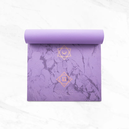Myga Chakra Yoga-Set mit rutschfester Yogamatte und Yogablock