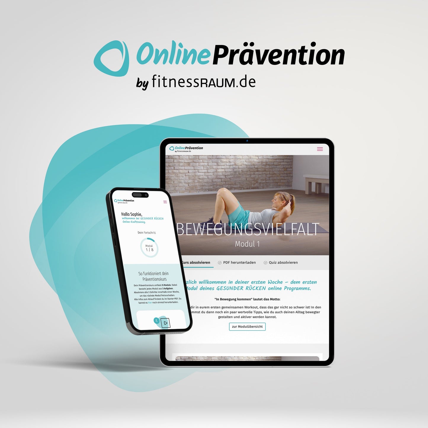 GESUNDER RÜCKEN: 8-Wochen-Online Präventionskurs – bis zu 100% erstattbar + 6 Monate Gratiszugang fitnessRAUM.de