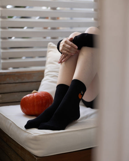 Crew Pilates Grip Socken Pumpkin Paws im herbstlichen Halloween-Look