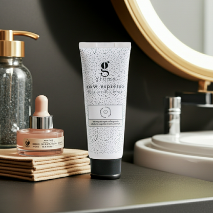 Espresso Gesichtspeeling und Maske mit Kaffee für sanfte Reinigung und Pflege