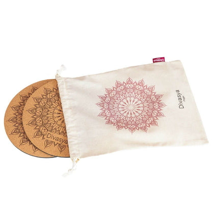 Yoga Kniepads im Set mit Spirit Blossom und Yantra Wheel Design