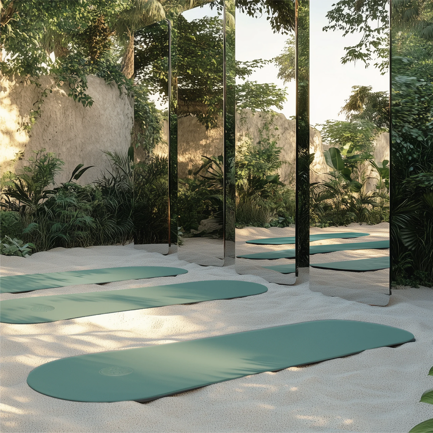 Oval Advanced Grip Yogamatte - Forest