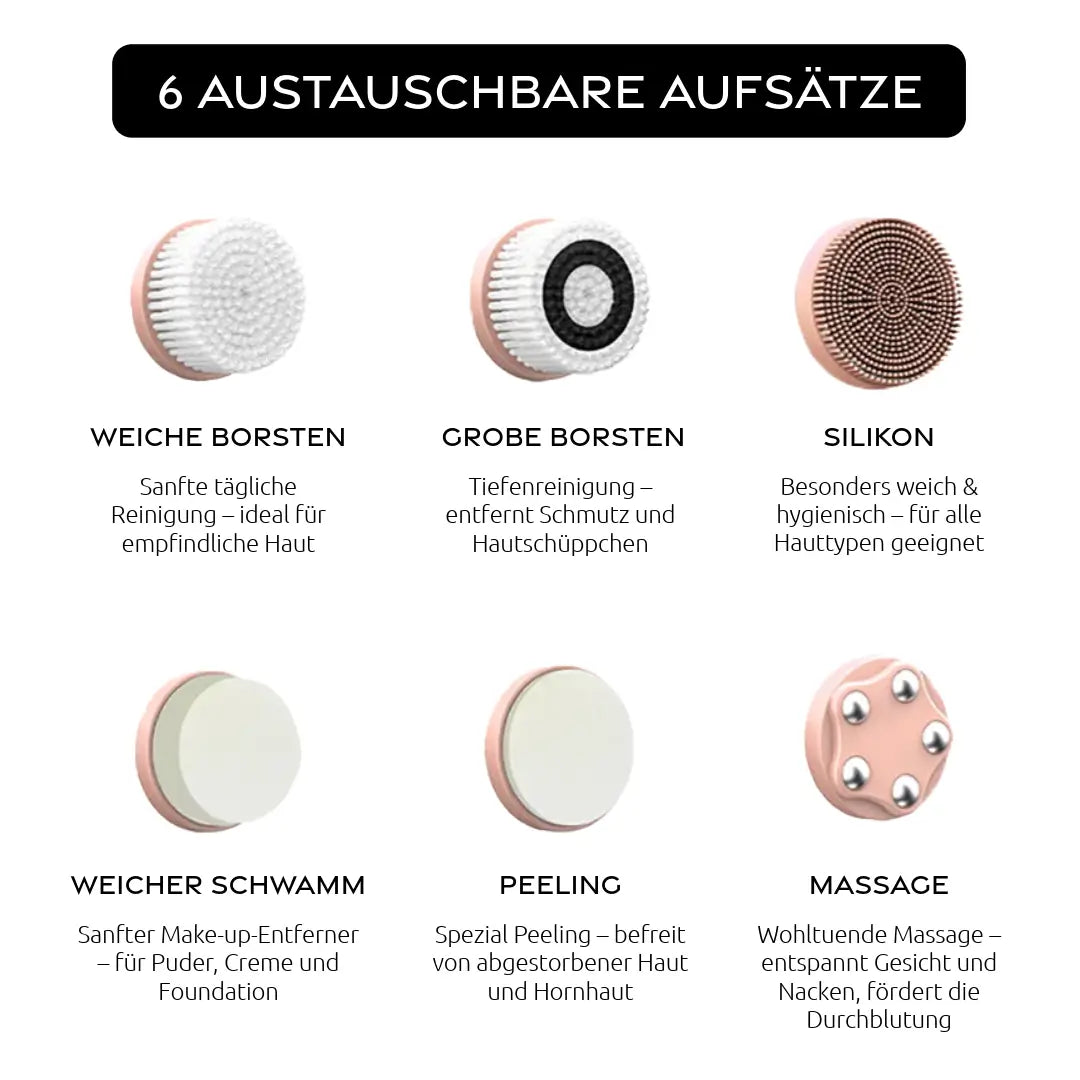 PURENIN Gesichtsbürste – 6-in-1 Set