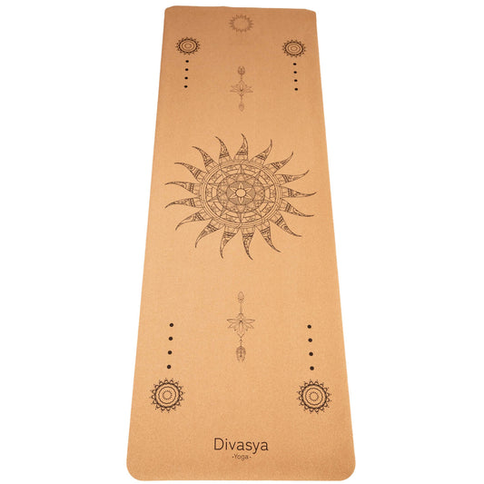Reise Yogamatte aus Kork & Naturkautschuk - mit Schutzhülle