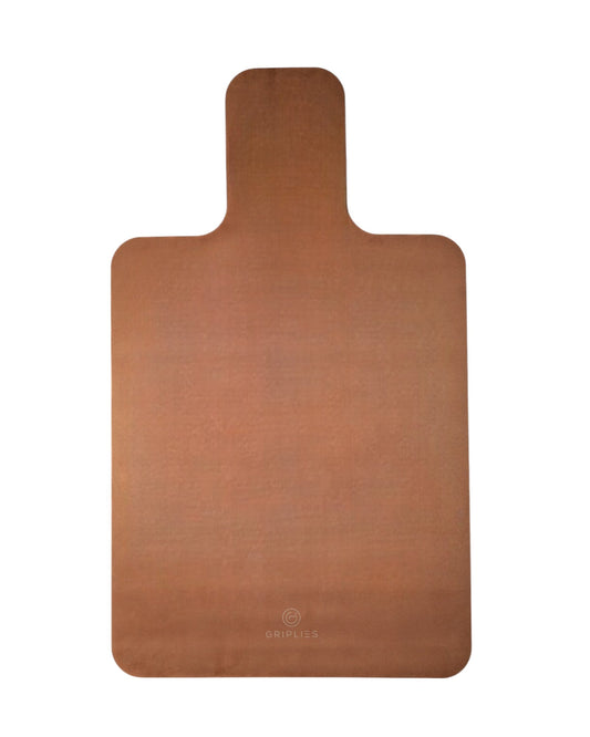 Mikrofaser Pilates Reformer Matte in Mocca Brown auf dem Reformer