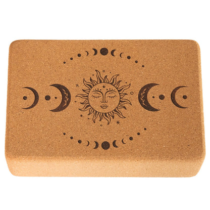 Yoga Block aus Kork mit spiritueller Gravur