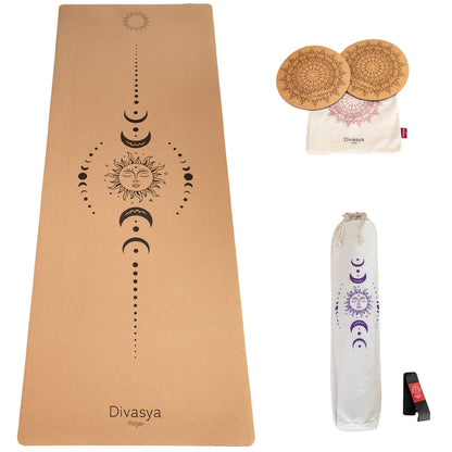 Kork Yogamatte mit Mandala Design für achtsame Yoga und Meditationspraxis