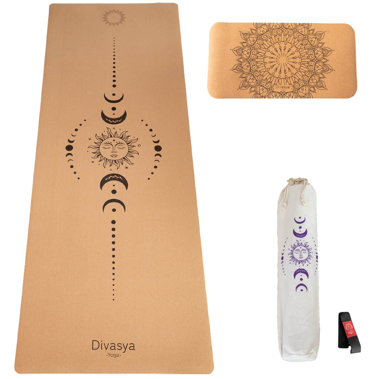 Yoga Set "Support": Kork-Yogamatte & Yoga-Pad