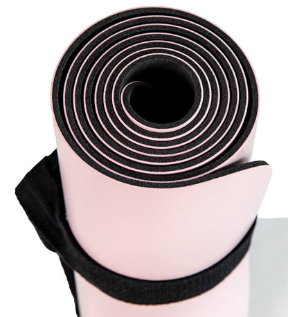 Gerollte Zen Grip Yogamatte mit Tragegurt, hochwertige Yogamatte aus Naturkautschuk für Studio und Zuhause