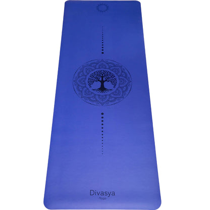 Yogamatte Inner Balance in Mystic Purple mit Kreis-Symbol für Yoga, Pilates und Meditation