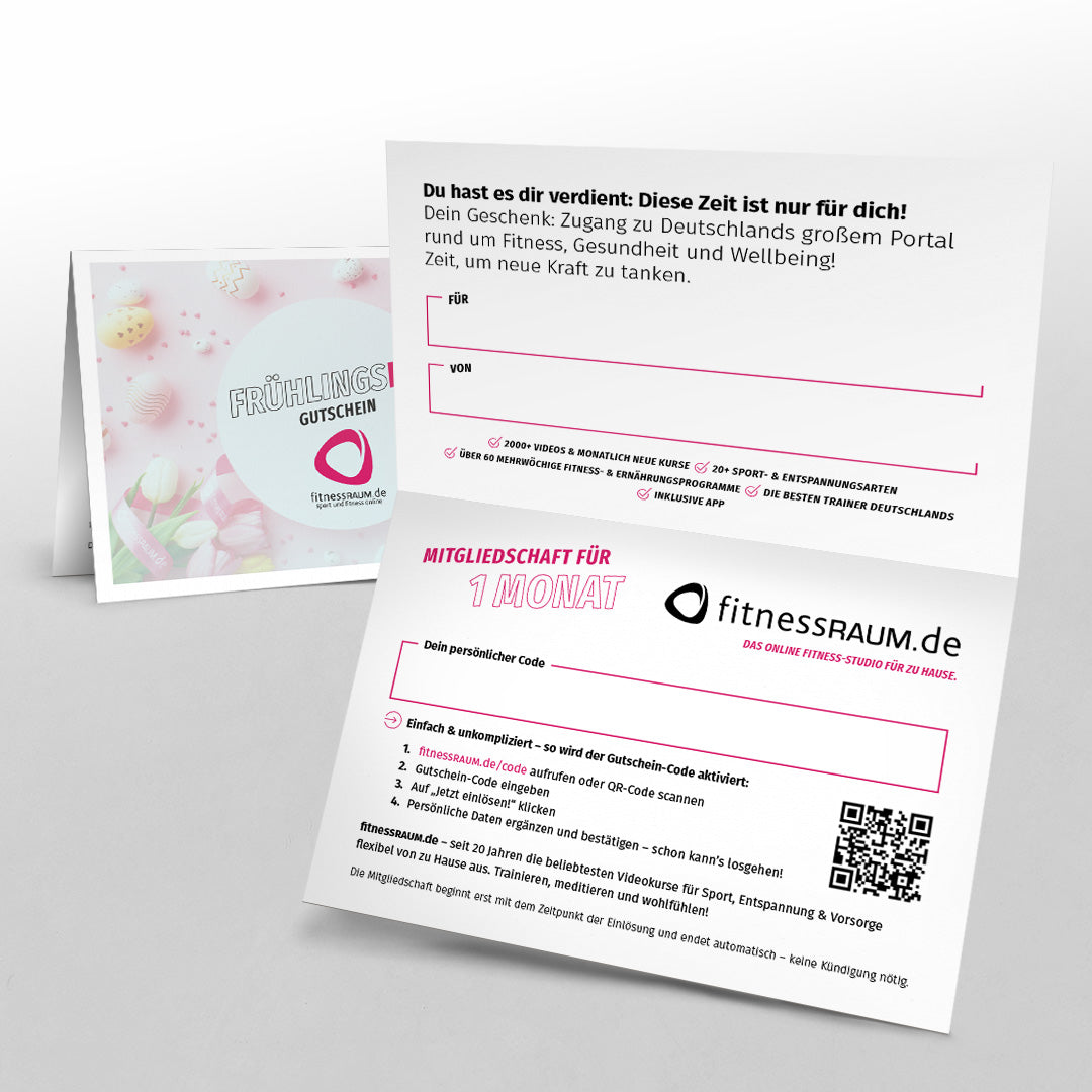 1 Monats-Geschenk-Gutschein Oster-Motiv 1