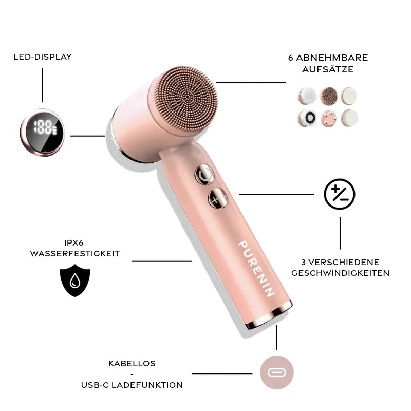PURENIN Gesichtsbürste – 6-in-1 Set