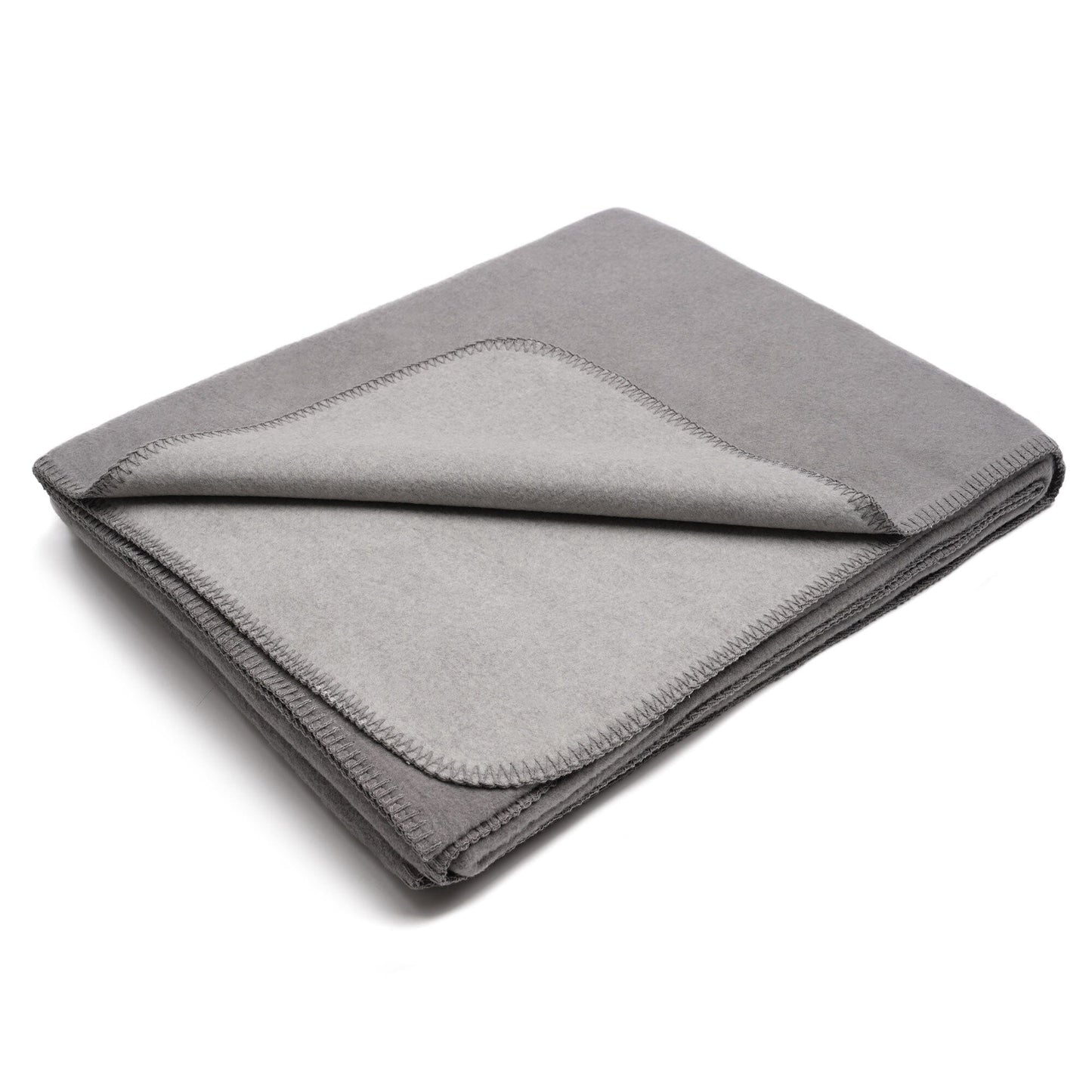 Flauschige Baumwoll Wendedecke zweifarbig - regional hergestellt