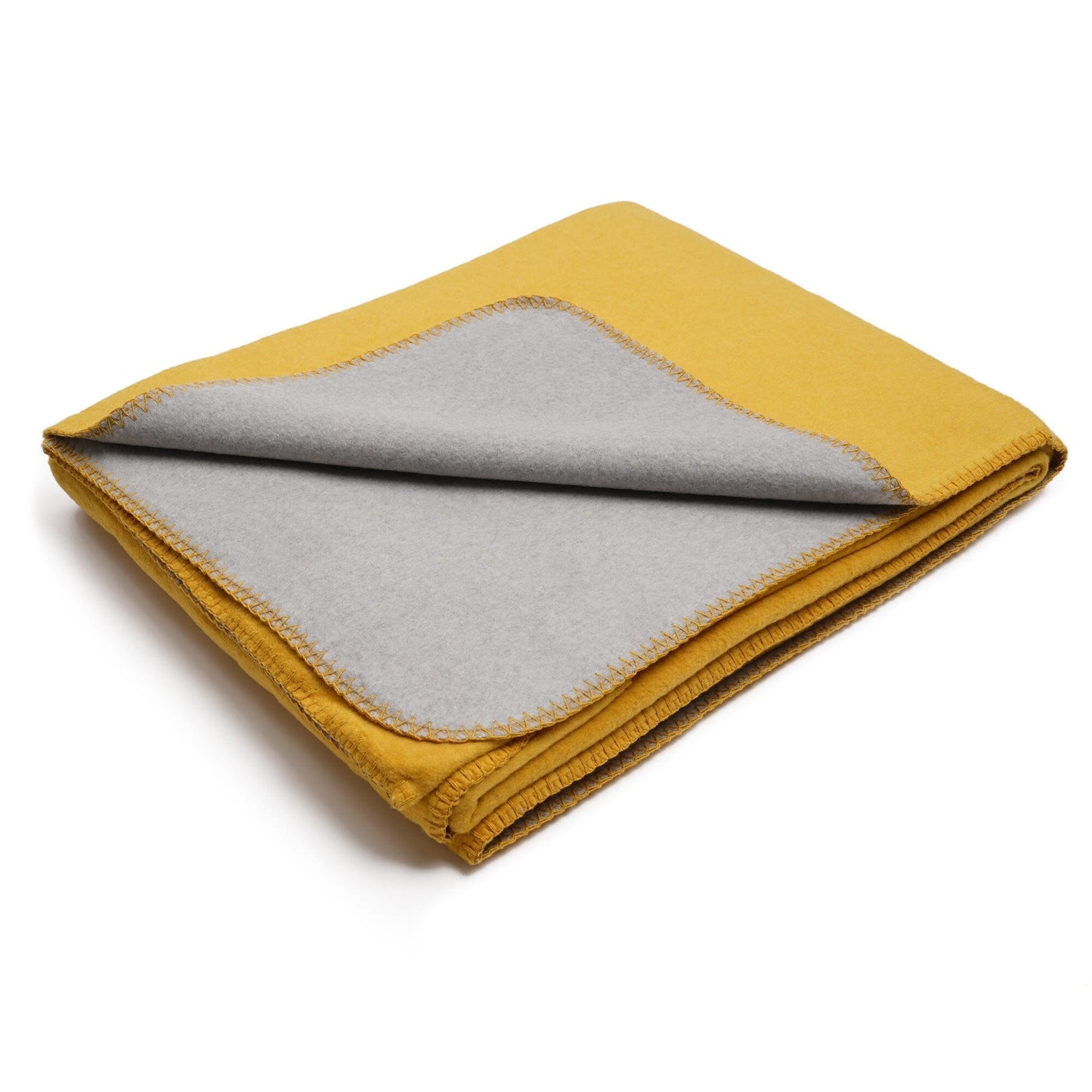 Flauschige Baumwoll Wendedecke zweifarbig - regional hergestellt