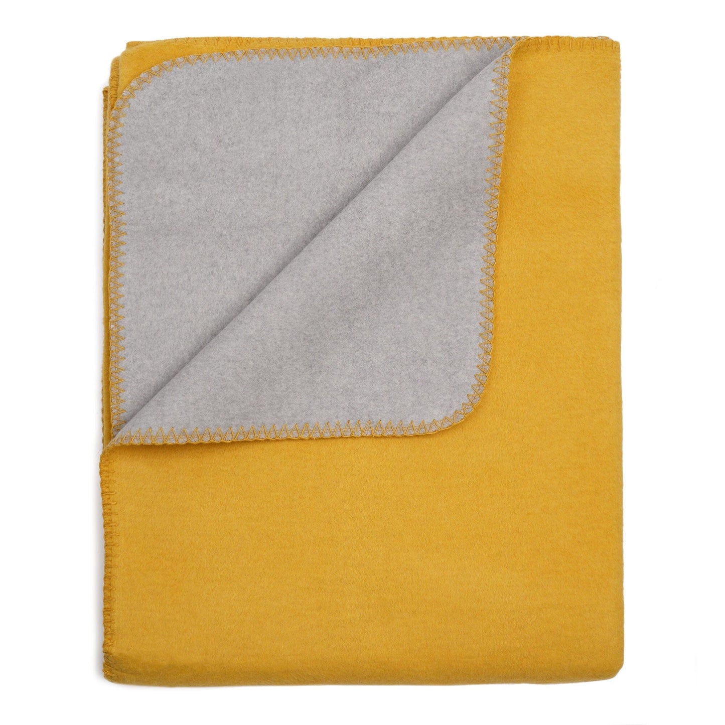 Flauschige Baumwoll Wendedecke zweifarbig - regional hergestellt