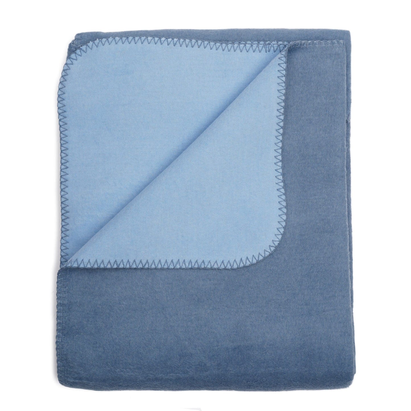 Flauschige Baumwoll Wendedecke zweifarbig - regional hergestellt