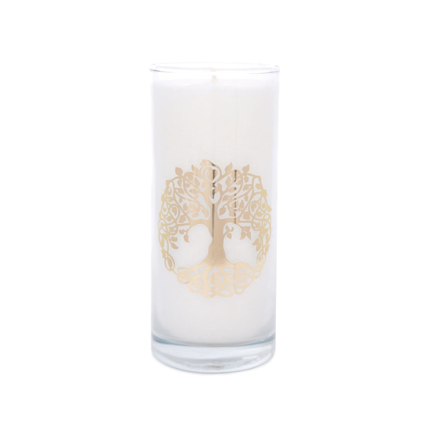 MAGISCHE KERZE Weiß mit dem goldenen Etiket