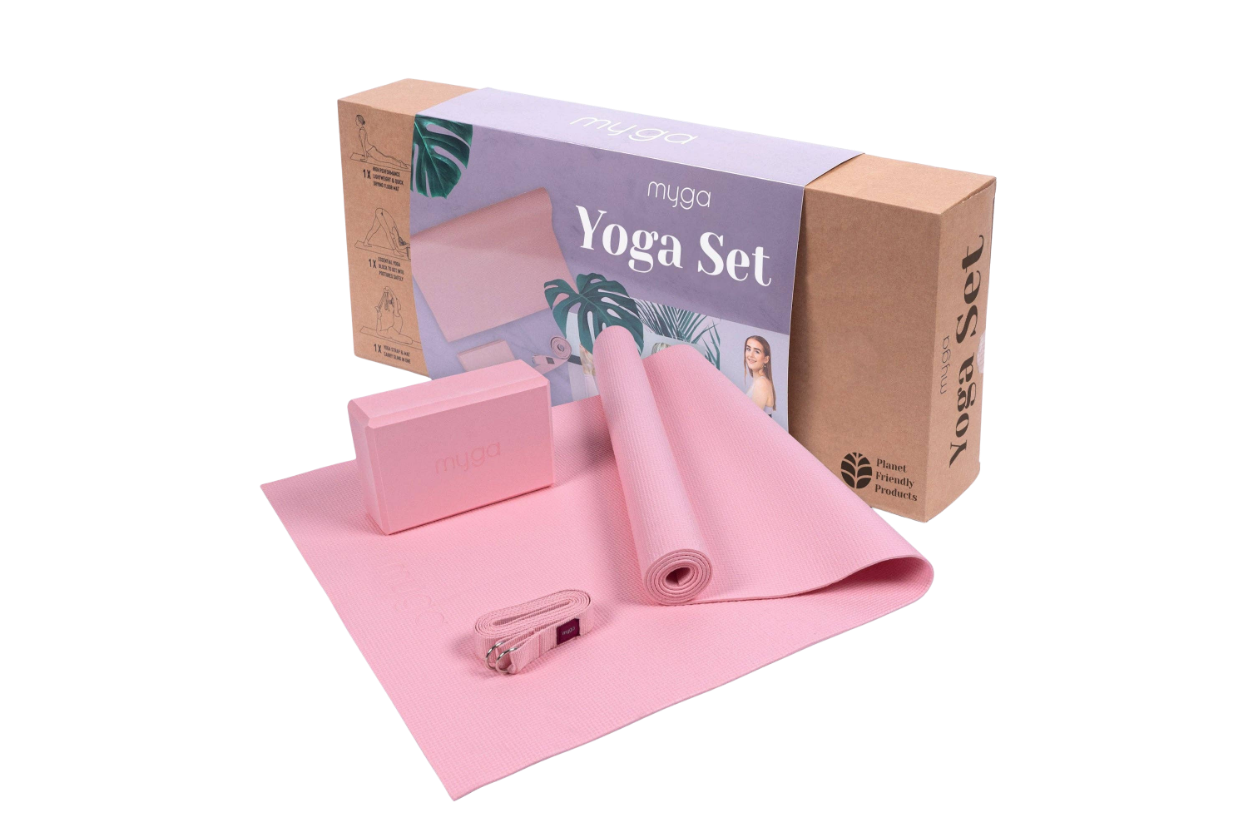 Myga Yoga Starter-Set Rosa für Einsteiger