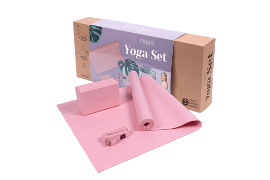 Myga Yoga Starter-Set Rosa für Einsteiger