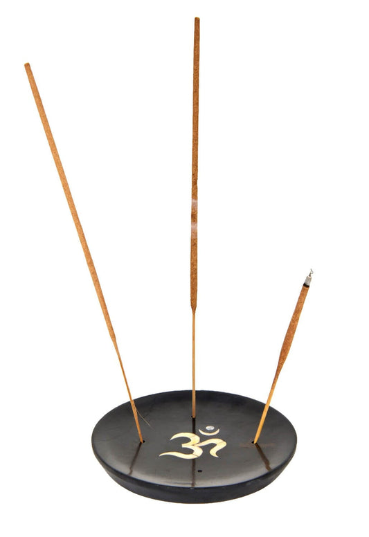 Räucherstäbchenhalter Om Speckstein