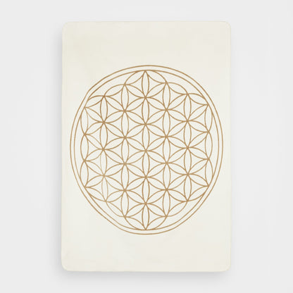 Blume-des-Lebens Yogadecke 150 x 200 cm als warme Meditationsdecke