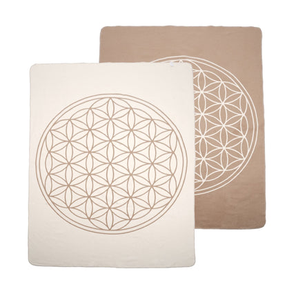 Yogadecke Blume des Lebens 150 x 200 cm mit Mandala-Motiv für Yoga