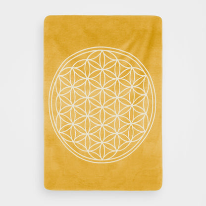 Yogadecke Blume des Lebens 150 x 200 cm mit spirituellem Mandala-Design