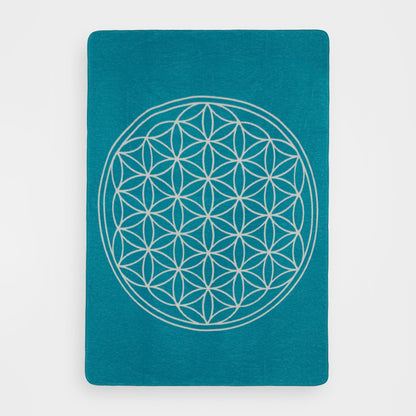 Yogadecke mit Blume-des-Lebens-Symbol als vielseitige Tagesdecke