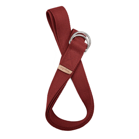 Yogagurt mit Verschluss aus zwei D-Ringen - regional hergestellt