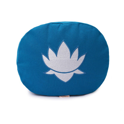Yogakissen oval Lotus Stick BASIC mit Lotus-Motiv für Yoga und Meditation