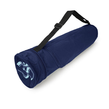 Yogatasche OM Baumwolle dunkelblau, Yogamatten-Tasche aus 100 % Baumwolle für Yoga-Zubehör